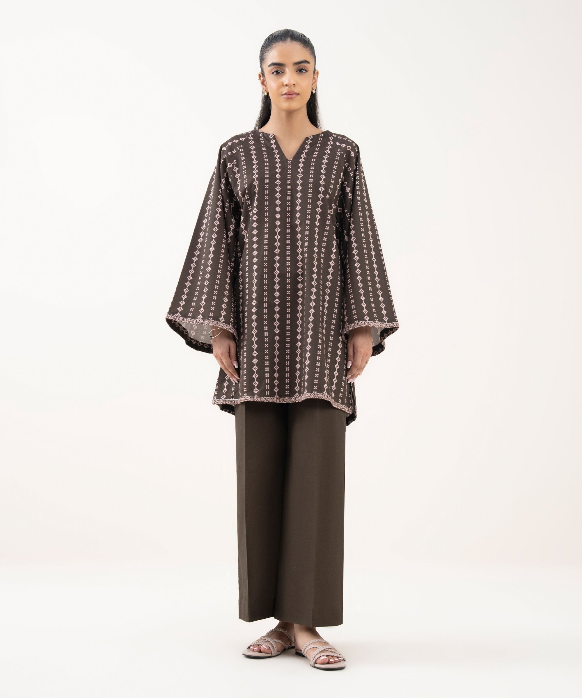 2 Piece - Printed Cotton Suit