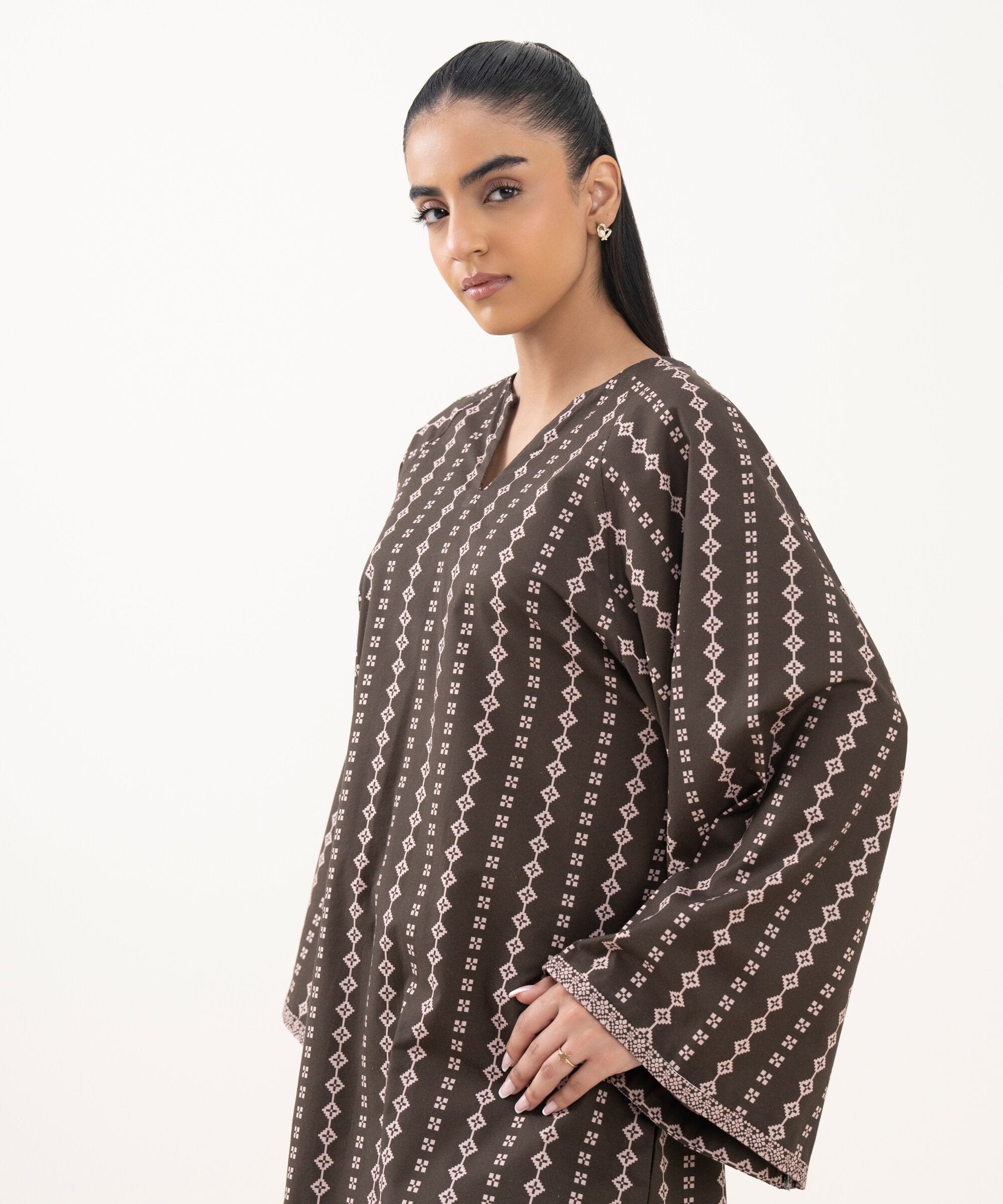 2 Piece - Printed Cotton Suit