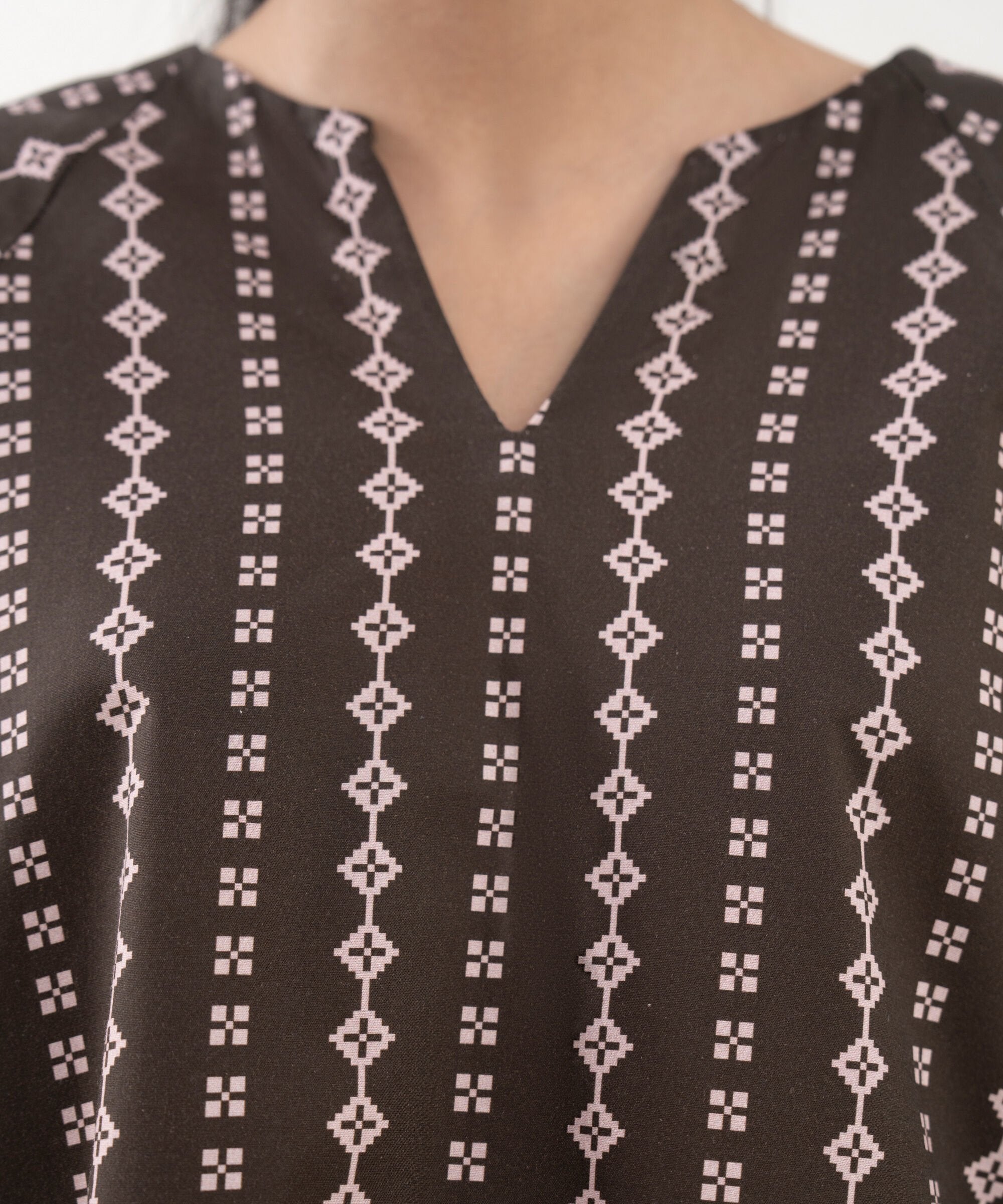 2 Piece - Printed Cotton Suit