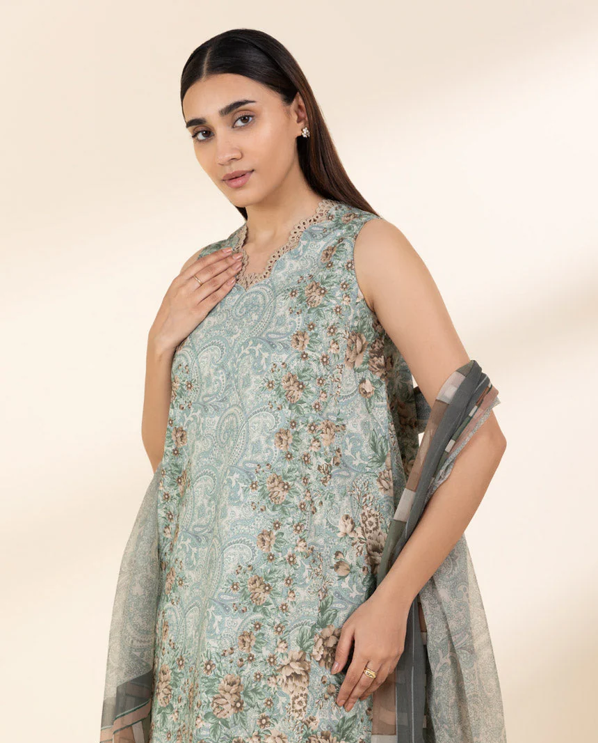 3 Piece - Printed Lawn Suit