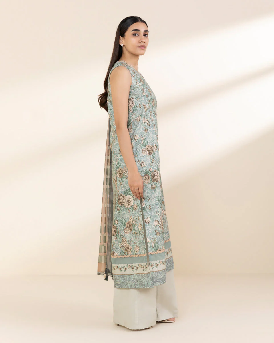 3 Piece - Printed Lawn Suit