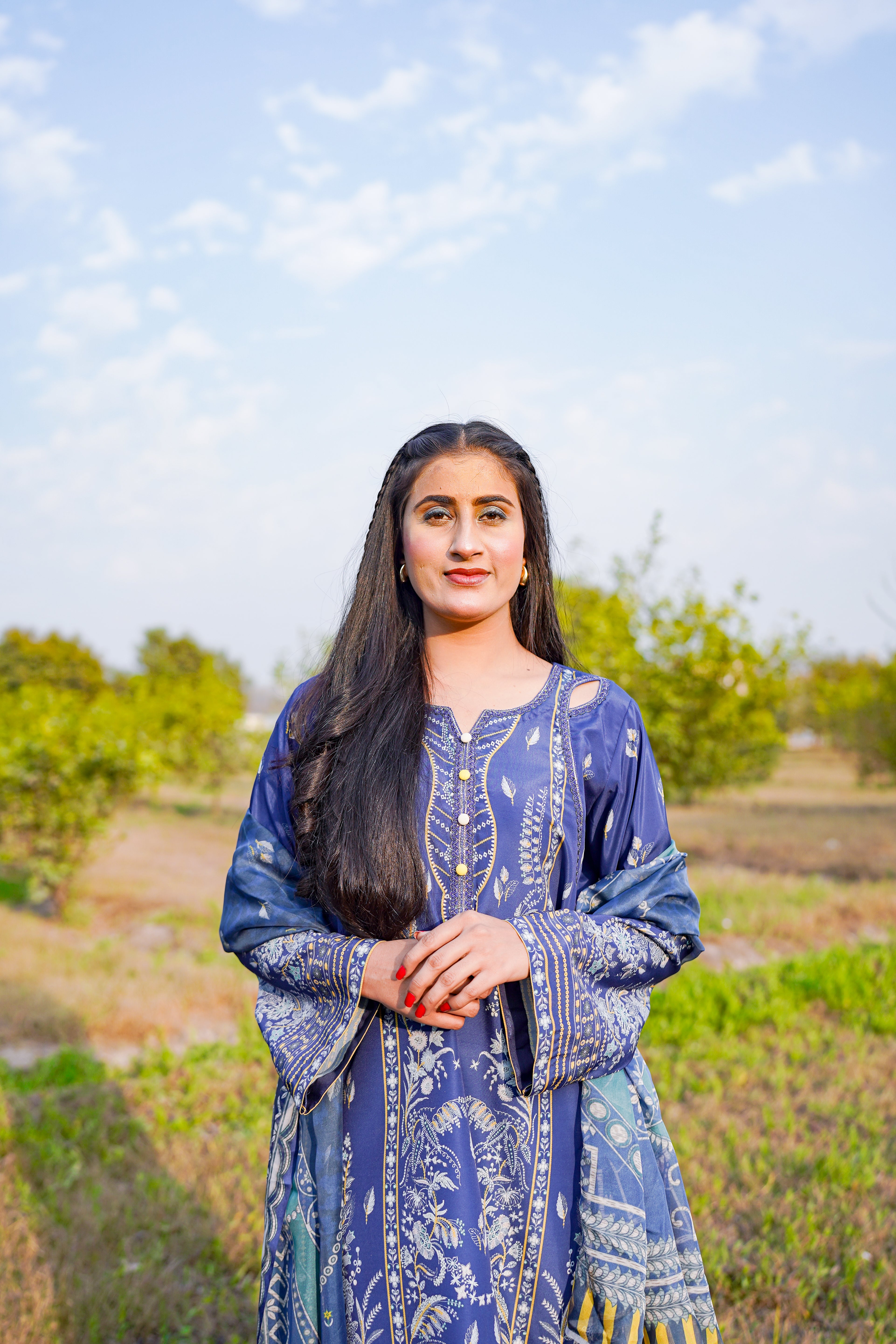 3- Piece Printed Suit (B11224)