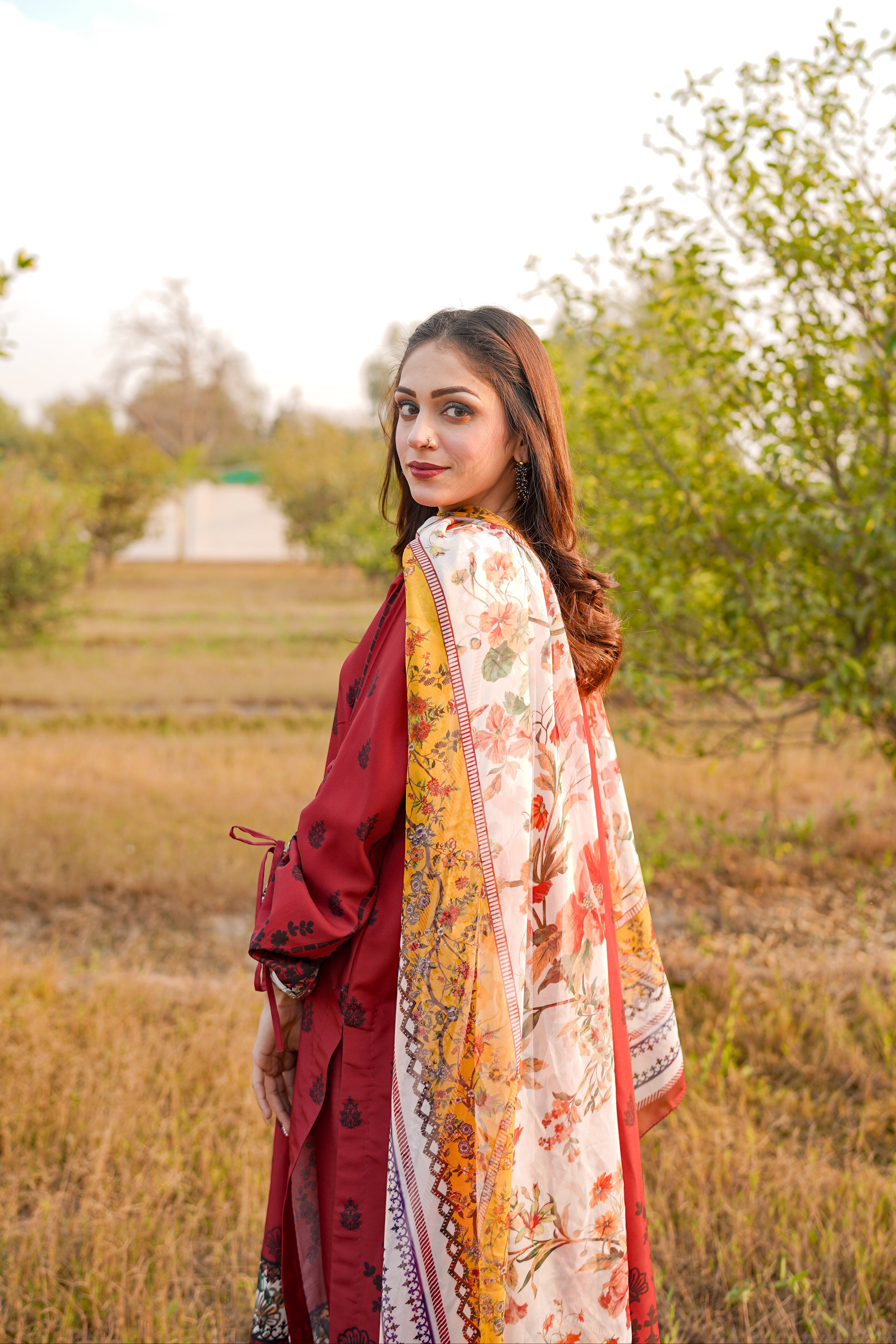 3- Piece Printed Suit (R11225)