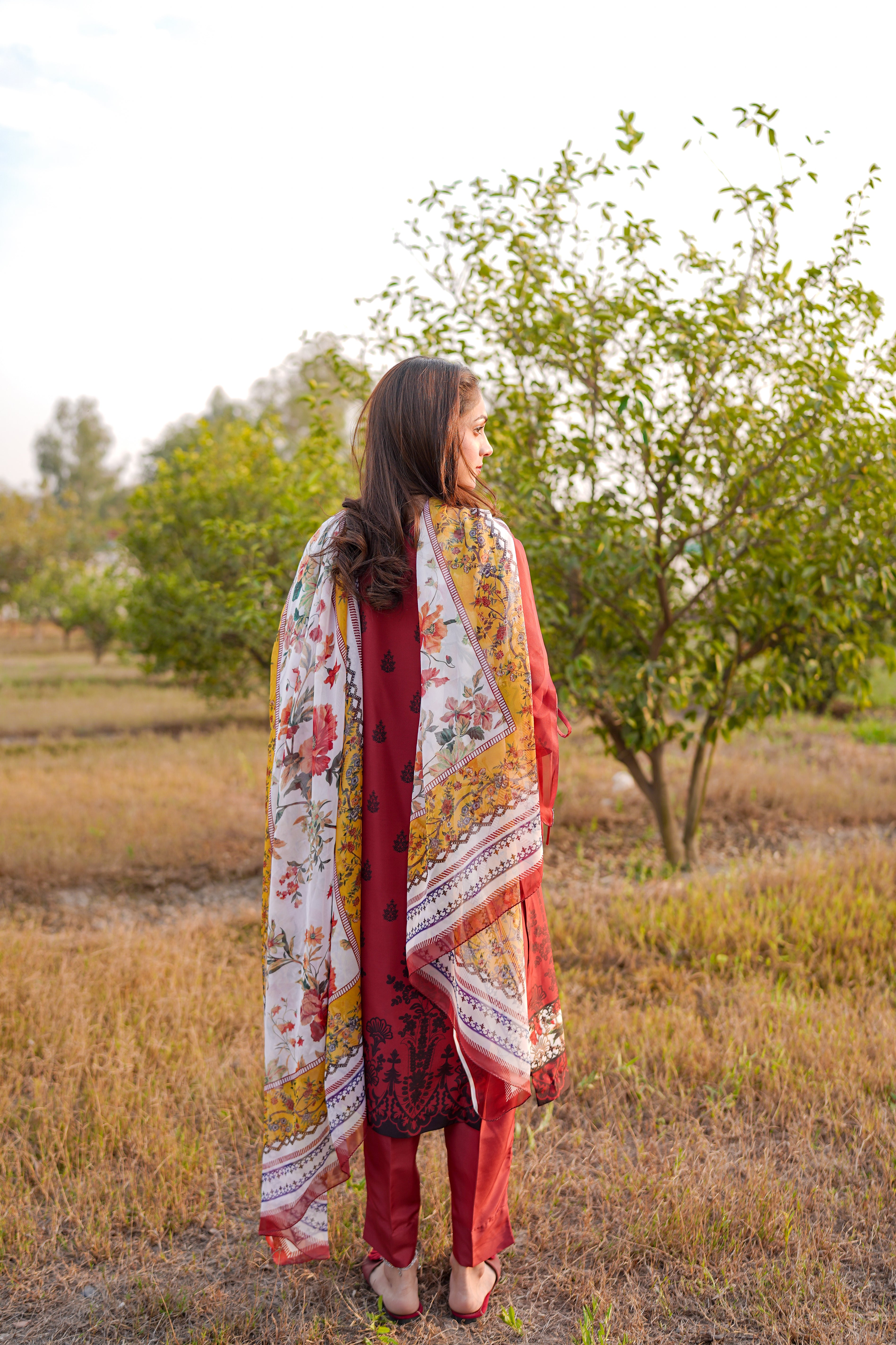 3- Piece Printed Suit (R11225)