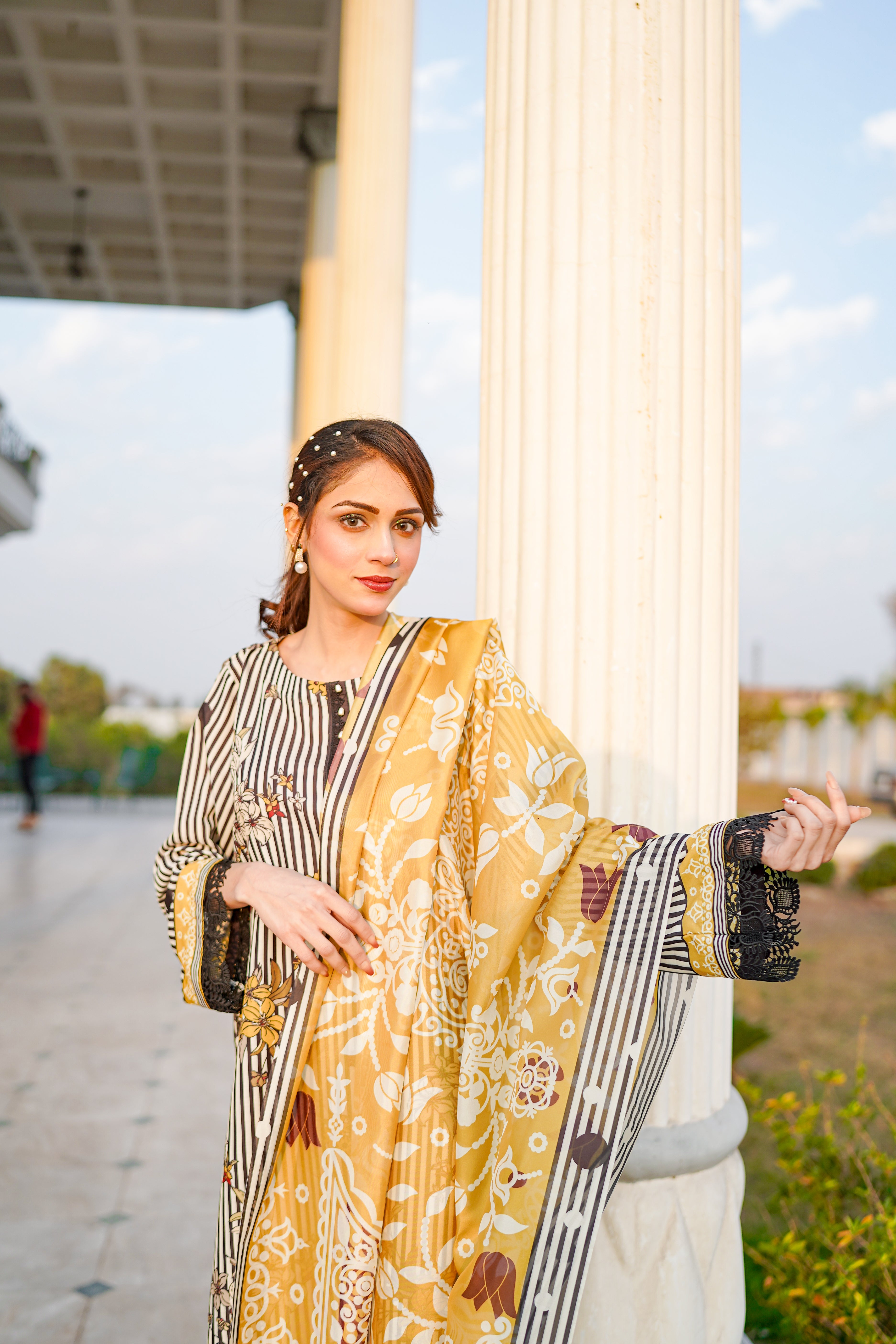 3- Piece Printed Suit (R11226)