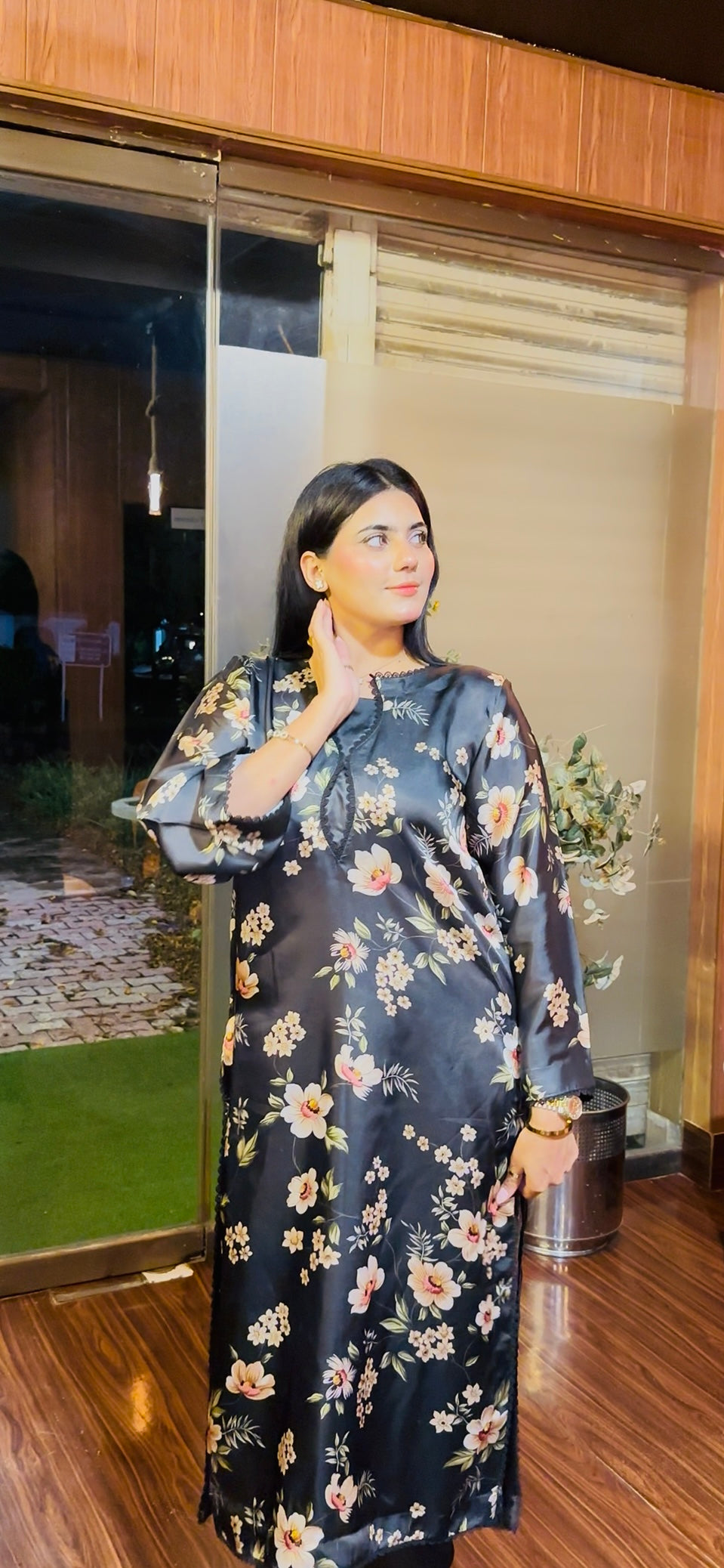 2- Piece Luxury Silk Printed Suit