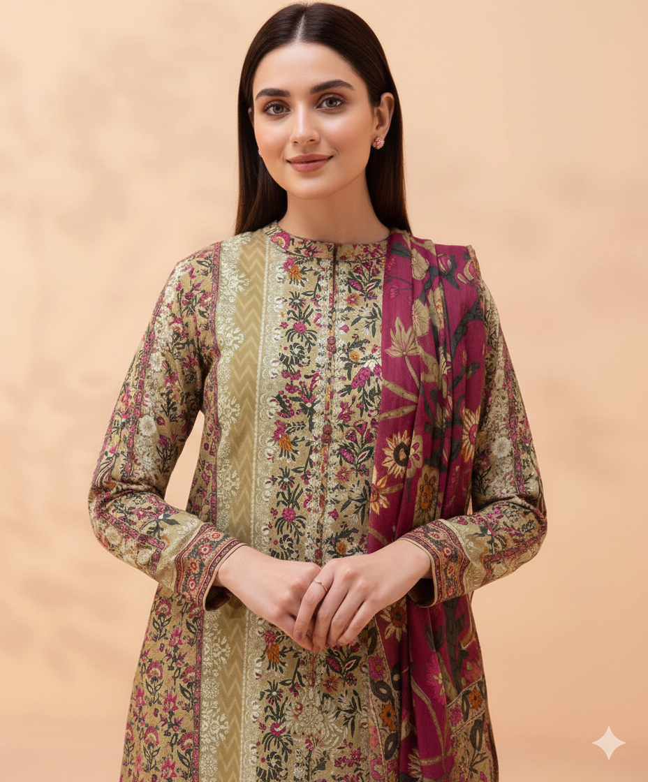 3 Piece - Printed Lawn Suit