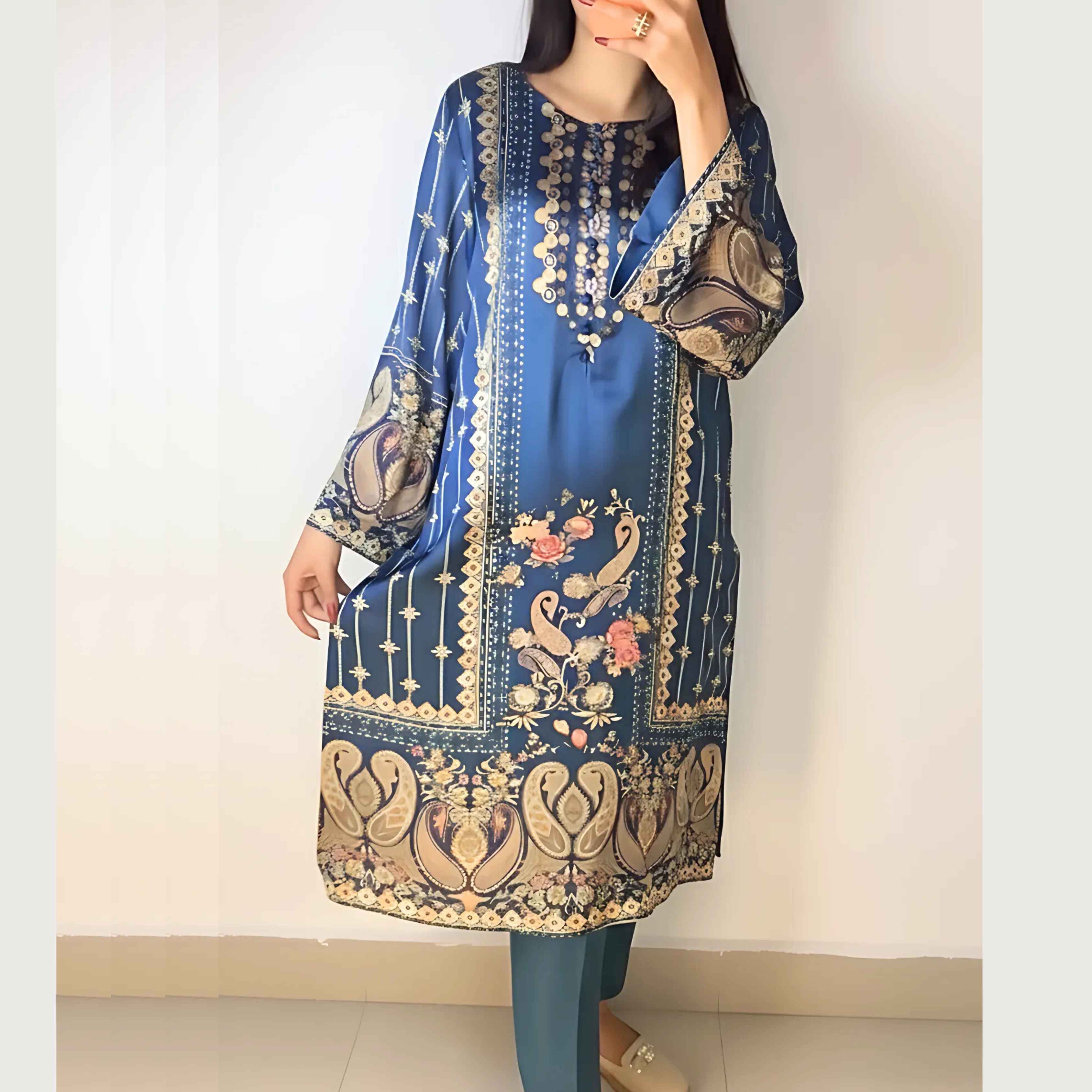 Shamooz Silk 2-Piece Printed Suit