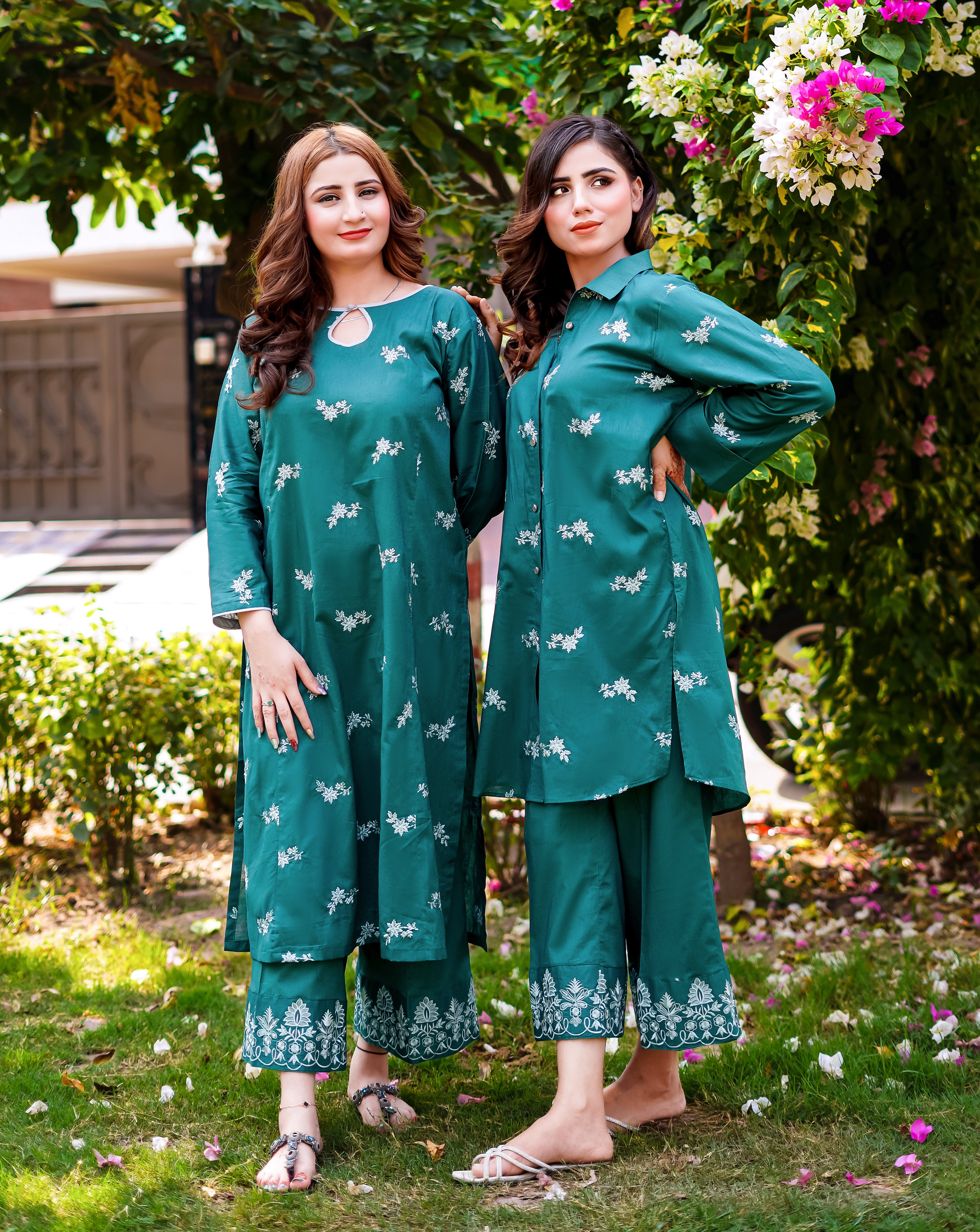 2- Piece Embroidered Suit (G11218)