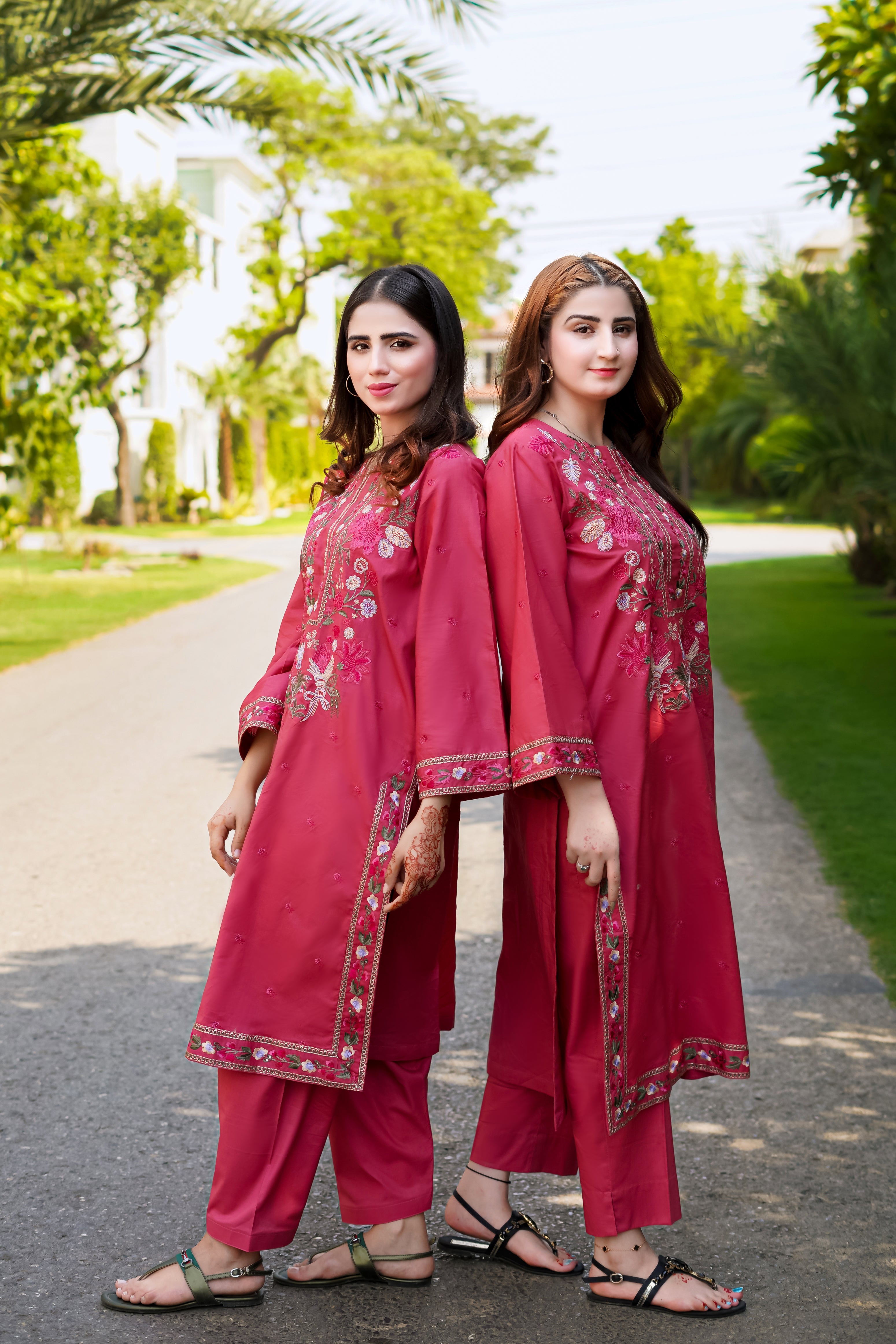 2- Piece Embroidered Suit (P11217)