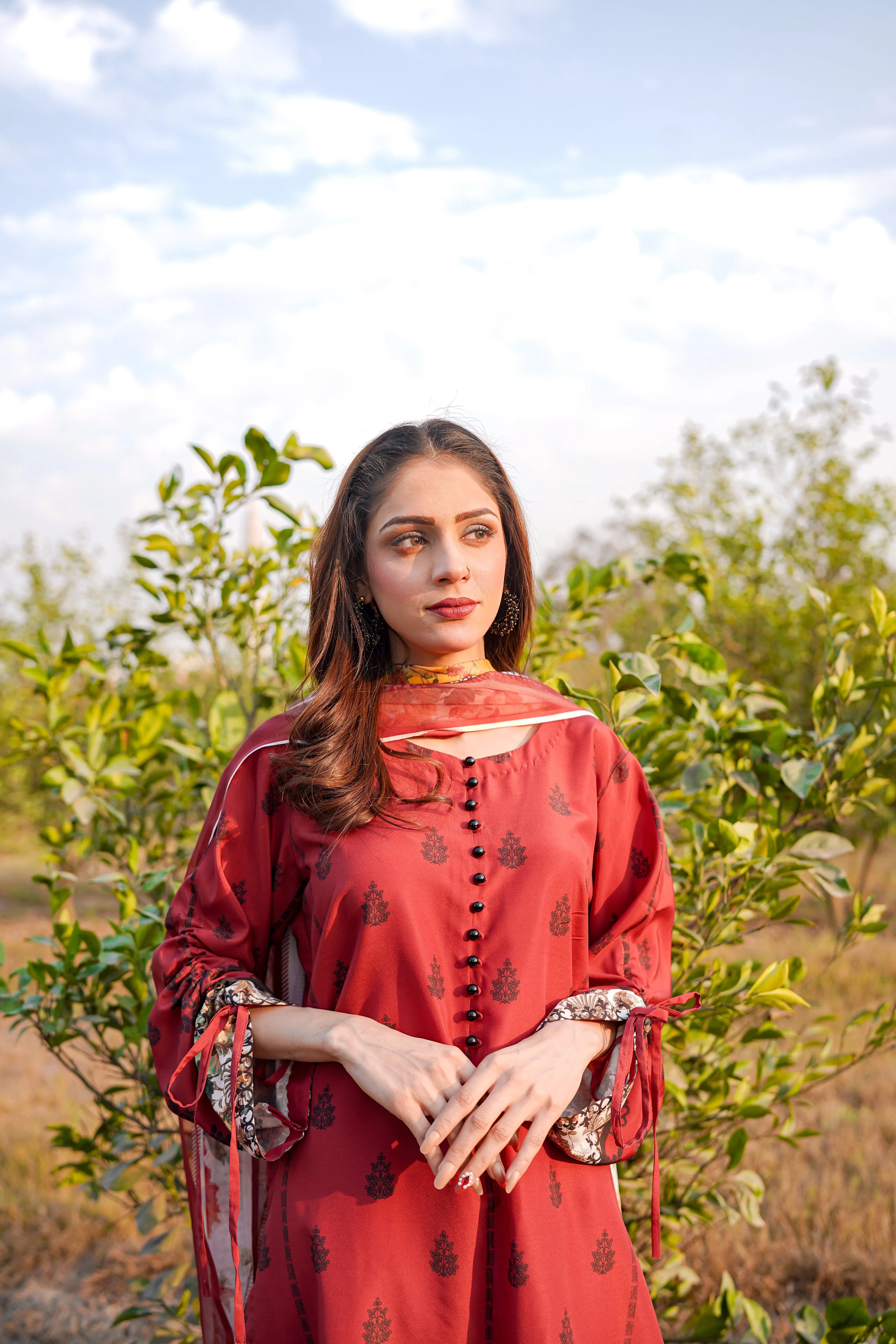 3- Piece Printed Suit (R11225)