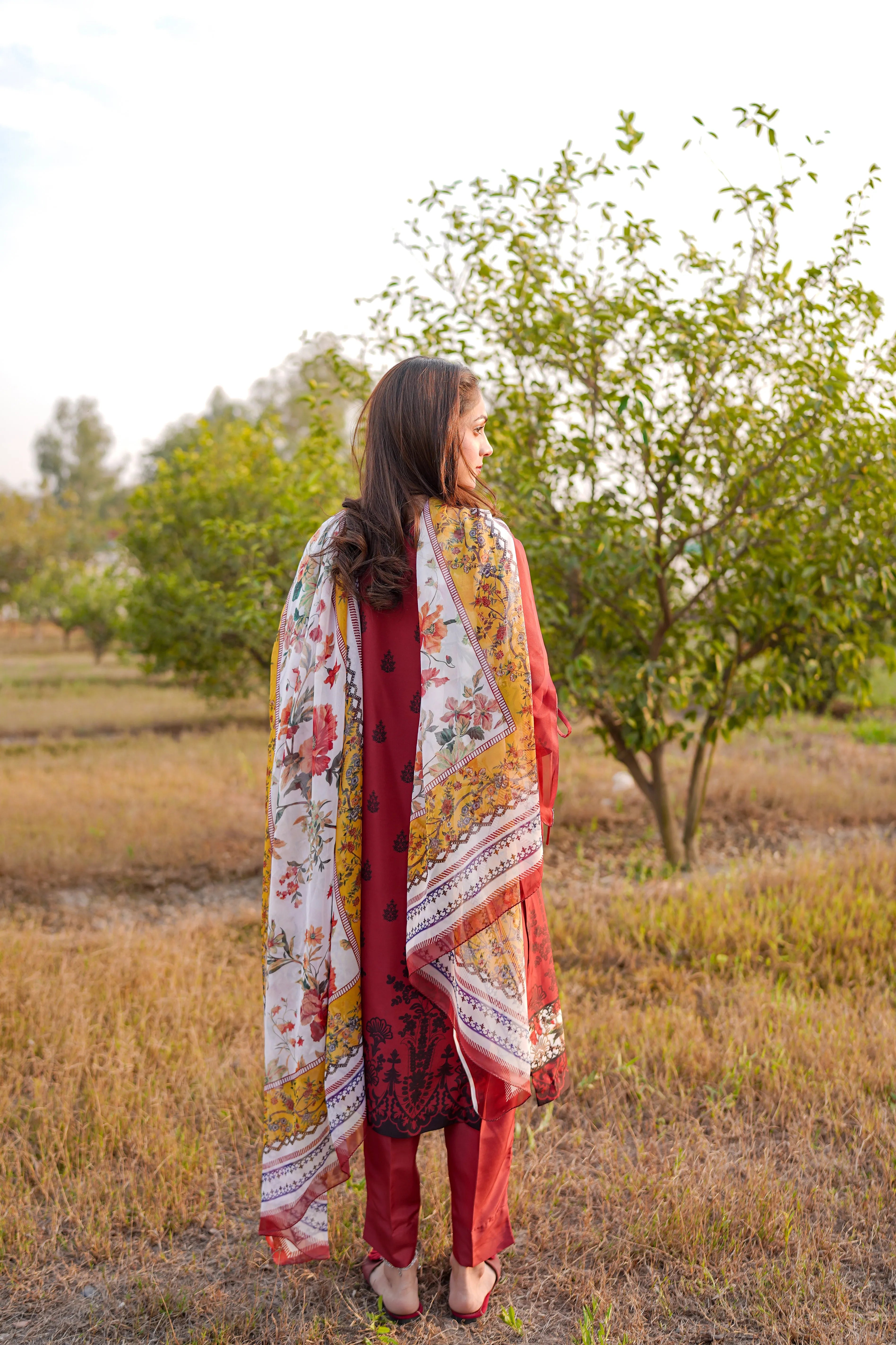 3- Piece Printed Suit (R11225)