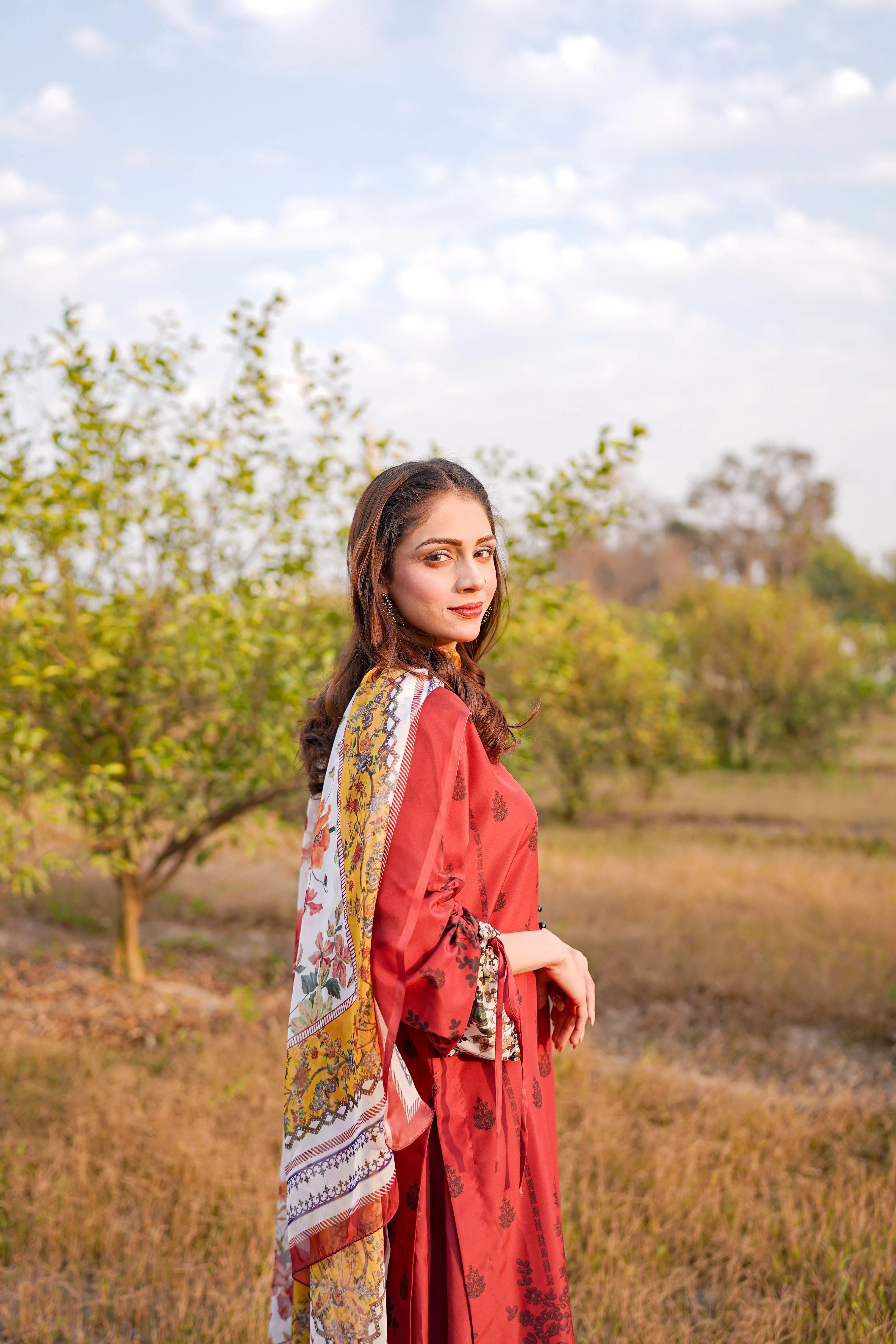 3- Piece Printed Suit (R11225)