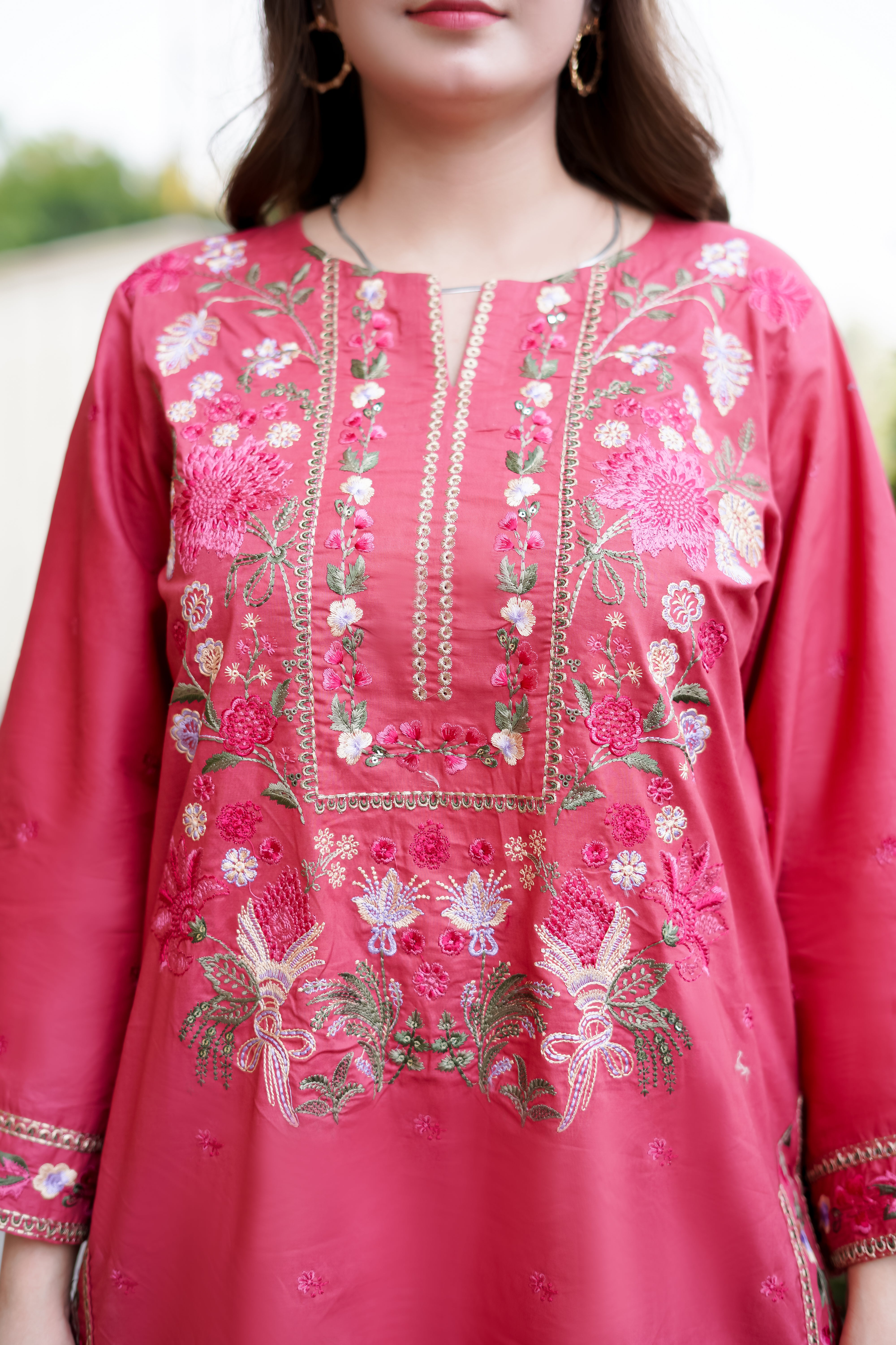 2- Piece Embroidered Suit (P11217)